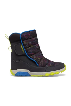 Merrell Winter Boots - Kid's Free Roam Puffer Waterproof, Size: 1, Carbon/Multi