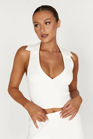 MESHKI Viola Collared Knit Tank Top