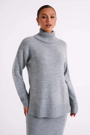 MESHKI Brittany High Neck Knit Jumper