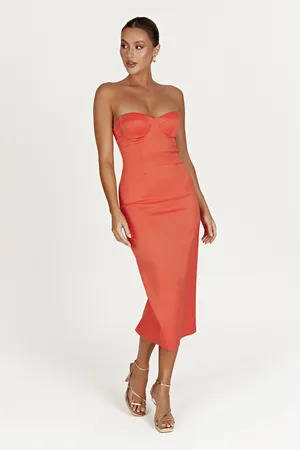 MESHKI Bryony Cupped Bodycon Midi Dress