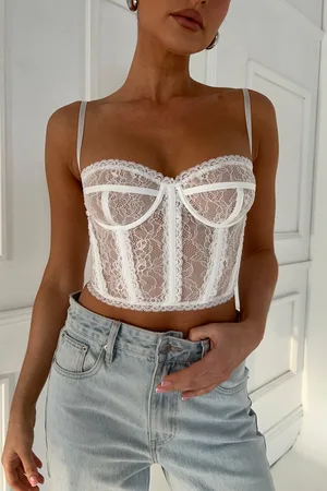 MESHKI Sansa Lace Bustier