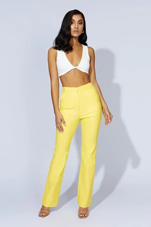 MESHKI Tyra Straight Leg Faux Leather Pants