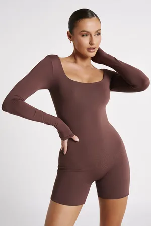 MESHKI Oakley Recycled Nylon Long Sleeve Playsuit