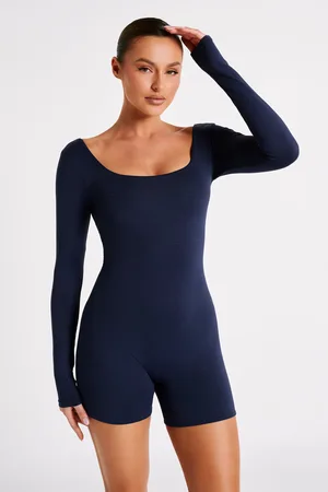 MESHKI Oakley Recycled Nylon Long Sleeve Playsuit
