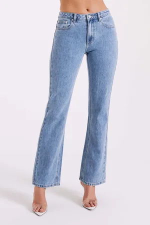 MESHKI Stephy Low Rise Straight Leg Denim
