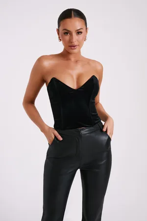 MESHKI Chaya Velvet Pointed Corset