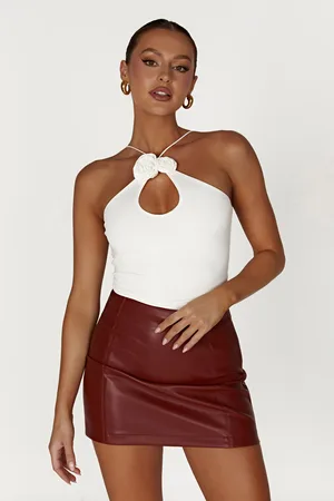 MESHKI Adeline Rose Halter Top