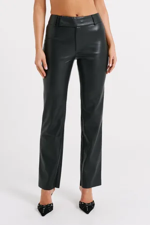 MESHKI Laurette Faux Leather Straight Leg Pant