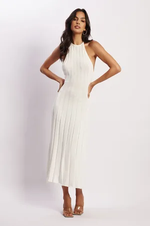 MESHKI SHN 18th Birthday Outfits, XS Adrienne Halter Neck Midi Dress