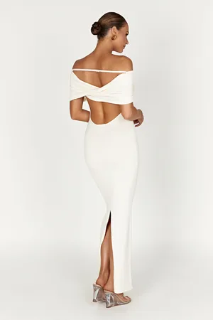 MESHKI Terese Off Shoulder Knit Maxi Dress
