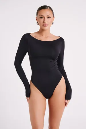 MESHKI Cate Boatneck Long Sleeve Bodysuit