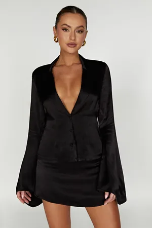 MESHKI Noa Collared Long Sleeve Shirt