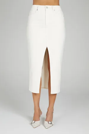 MESHKI Acacia Denim Midi Skirt