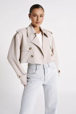 MESHKI Palmer Cropped Trench Coat