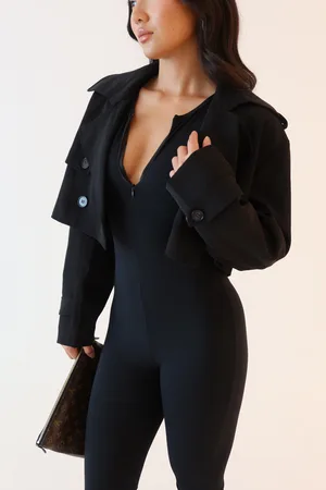 MESHKI Palmer Cropped Trench Coat