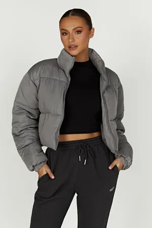MESHKI Myranda Recycled Cropped Puffer Jacket