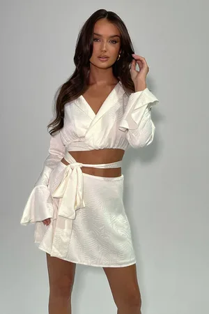 MESHKI Annalise Wrap Top