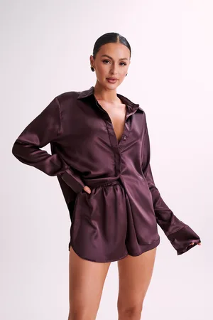 MESHKI Meera Satin Shorts