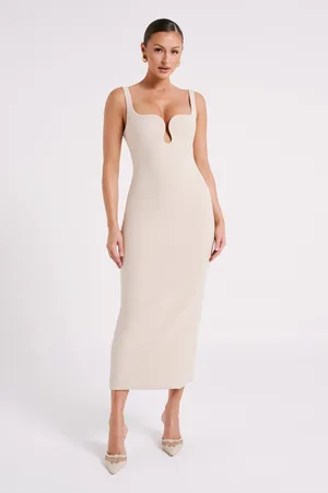 MESHKI Dimi Scoop Neck Midi Dress