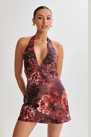MESHKI Aimee Halter Mini Dress