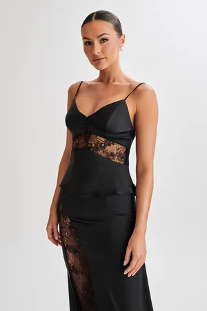 MESHKI Luella Satin Lace Cami Top
