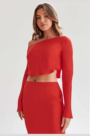 MESHKI Violeta One Shoulder Satin Top