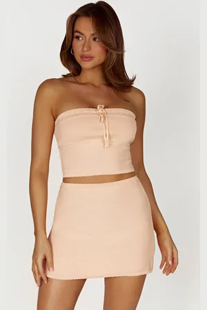 MESHKI Kyra Waffle Mini Skirt