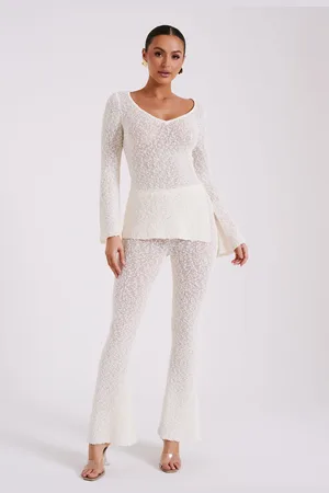 MESHKI Irma Flared Boucle Pants