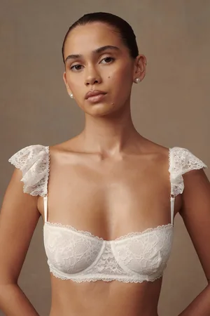 MESHKI Blaise Lace Frill Underwire Bra