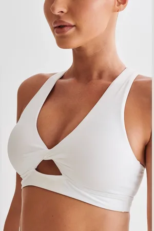 MESHKI Jackie Twist Crop Top