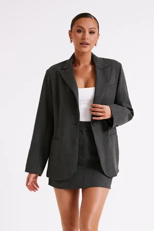 MESHKI Drew Oversized Textured Blazer