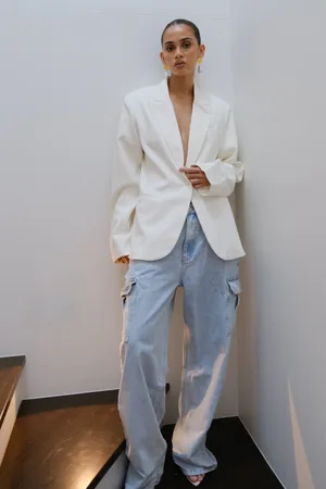 MESHKI Bexley Oversized Blazer With Shoulder Pads