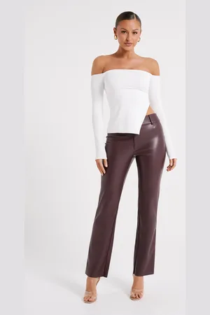 MESHKI Laurette Faux Leather Straight Leg Pant