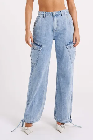 MESHKI Thelma Relaxed Denim Cargo Pants