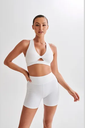 MESHKI Jackie Twist Crop Top