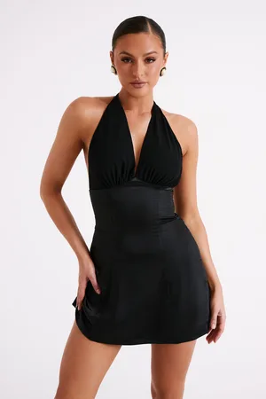 MESHKI Richelle Satin Mini Dress