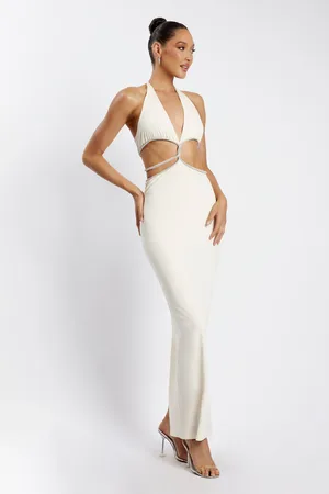 MESHKI AMC 18th Birthday Dresses, XL Nicha Diamante Cut Out Maxi Dress