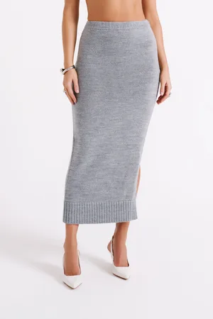 MESHKI Brittany Knit Midi Skirt