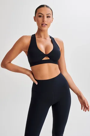 MESHKI Jackie Twist Crop Top