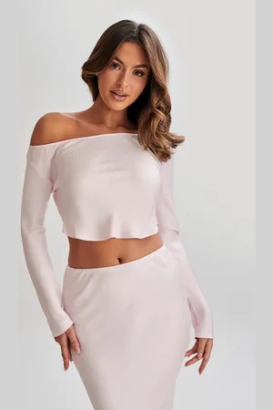 MESHKI Violeta One Shoulder Satin Top