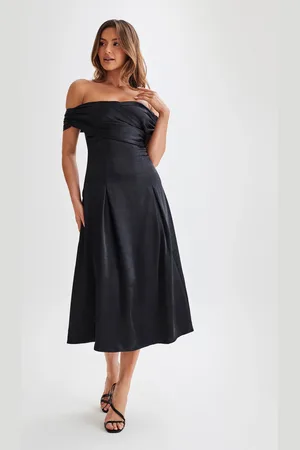MESHKI Sofie Off Shoulder Midi Dress