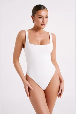MESHKI Charlie Recycled Nylon Scoop Neck Bodysuit
