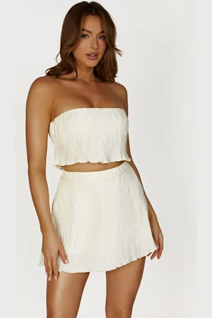 MESHKI Brigid Plisse Bandeau Top