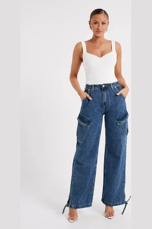 MESHKI Thelma Relaxed Denim Cargo Pants