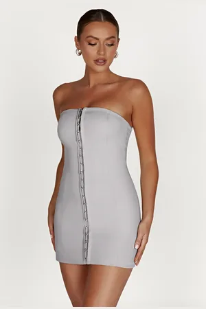 MESHKI Ornella Hook And Eye Mini Dress