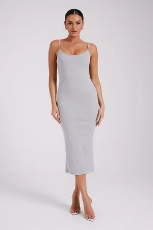 MESHKI Alexis Ribbed Cami Midi Dress