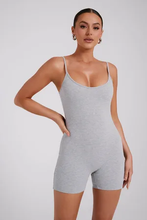 MESHKI Alexis Ribbed Cami Playsuit