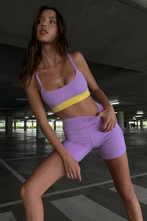 MESHKI Nickie Two Tone Sports Bralette