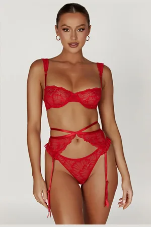 MESHKI Isadora Lace Crossover Suspenders