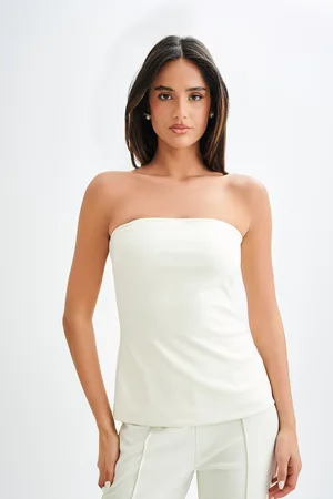 MESHKI Antonia Strapless Cut Out Top